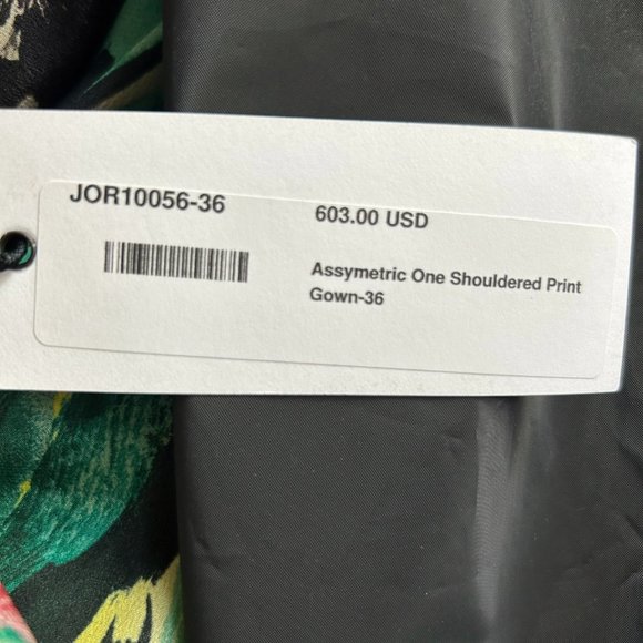 Gorgeous Designer Asymmetric One Shouldered Print dress - Picture 4 of 4